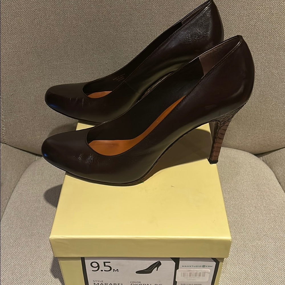 MaxStudio Elegant Brown High Heels